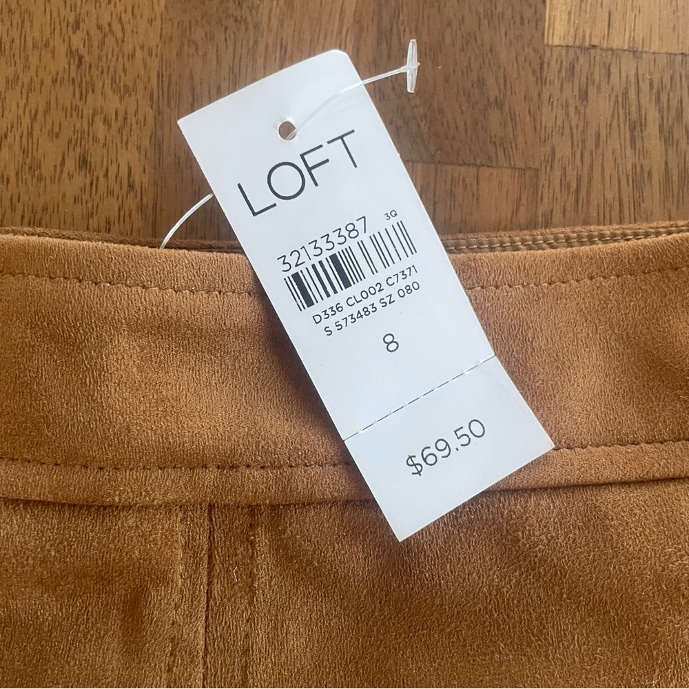 LOFT Faux Suede Seamed Skirt - NWT! - Picture 5 of 5
